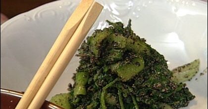 Bok Choy, Mizuna, Arugula or Spinach In Black Sesame Seed… | PBS Food