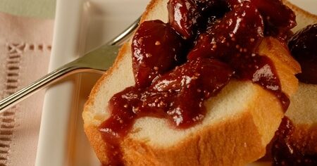 Strawberry Fig Sauce on Pound Cake | PBS Food