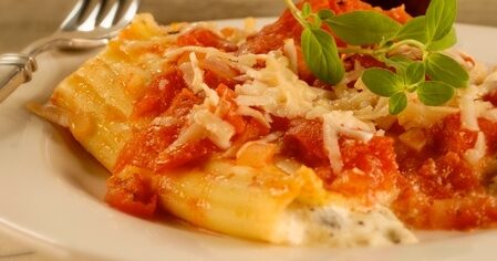 Ricotta Manicotti with Tomato Sauce | PBS Food