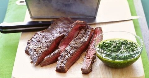 Flank Steak with Parsley-Garlic Sauce | PBS Food