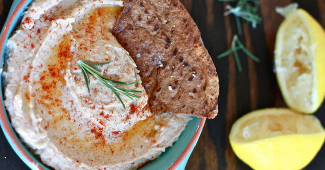 Creamy White Bean Dip with Pita Chips | Side Dish Recipes… | PBS Food