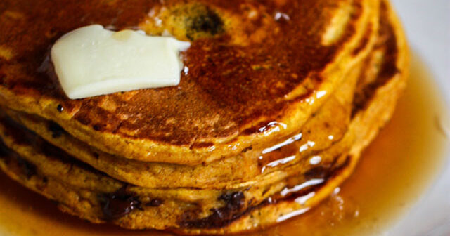 Chocolate Chip Pumpkin Spice Pancakes Recipe | Breakfast… | PBS Food