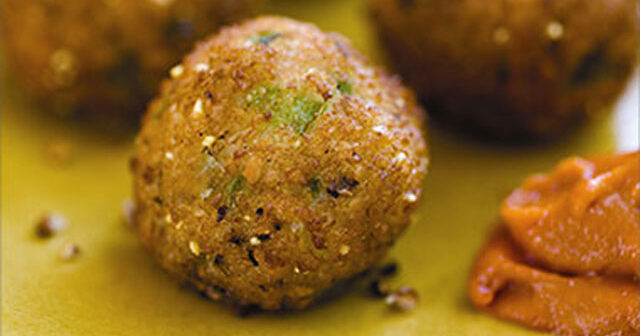 Black-Eyed Pea Fritters with Hot Pepper Sauce Recipe | PBS… | PBS Food