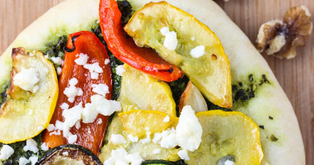 Roasted Veggie Flatbreads Recipe with Kale Pesto | PBS Food | PBS Food