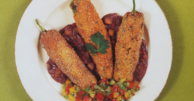 Goat Cheese and Crab Rellenos with Salsa | PBS Food | PBS Food