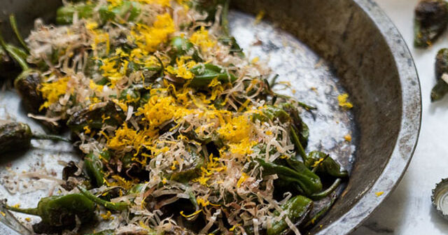 Padron Peppers with Bonito Flakes and Orange Zest | PBS… | PBS Food