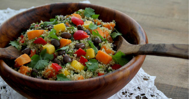 Black Bean Quinoa Rainbow Salad Recipe | Healthy Recipes |… | PBS Food