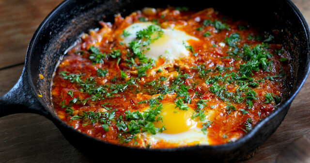 Shakshouka Recipe (Poached Eggs in Tomato Sauce| | PBS Food | PBS Food