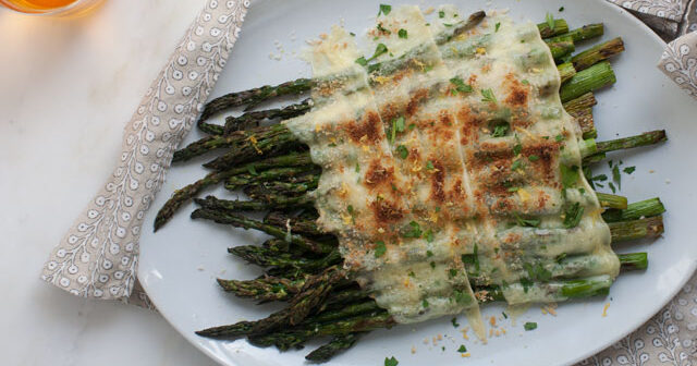Grilled Asparagus with Raclette Recipe | Side Dish Recipes… | PBS Food