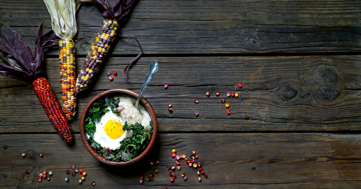 Polenta, Sautéed Greens and Eggs | PBS Food