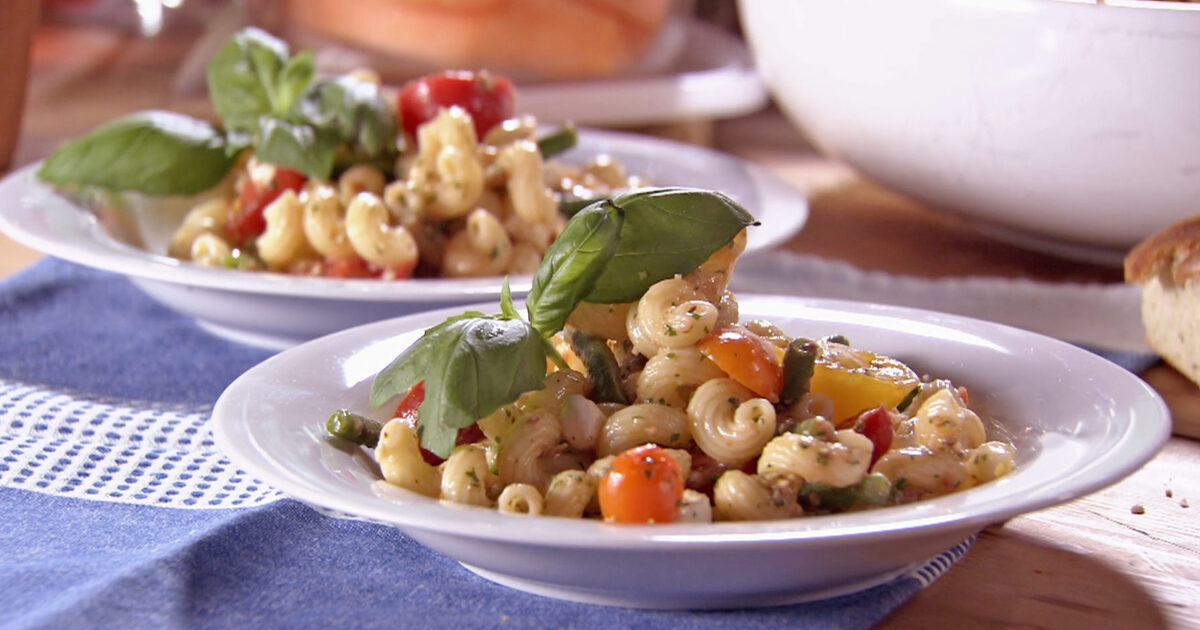 Pasta Salad with Tomato, Mozzarella and Green Beans… | PBS Food