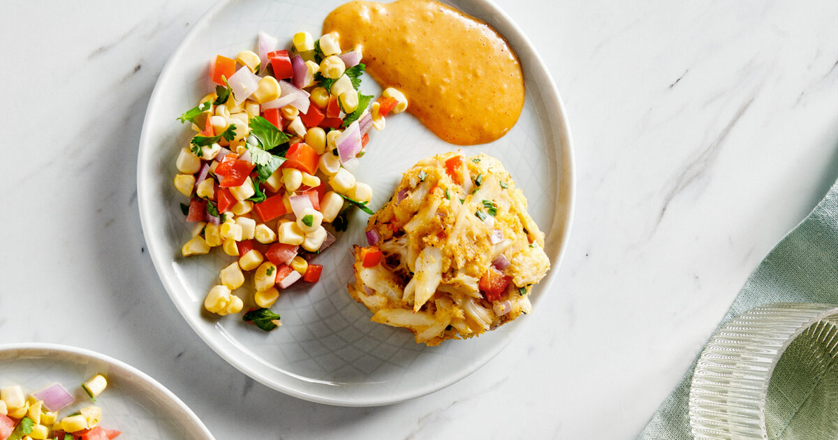 Crab Cakes with Roasted Corn Salsa | PBS Food